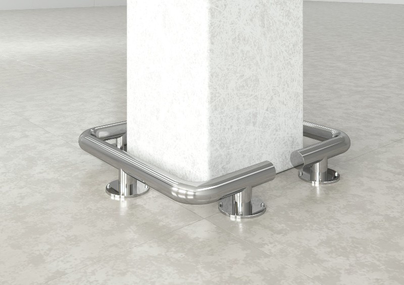 Колесоотбойники из нержавеющей стали