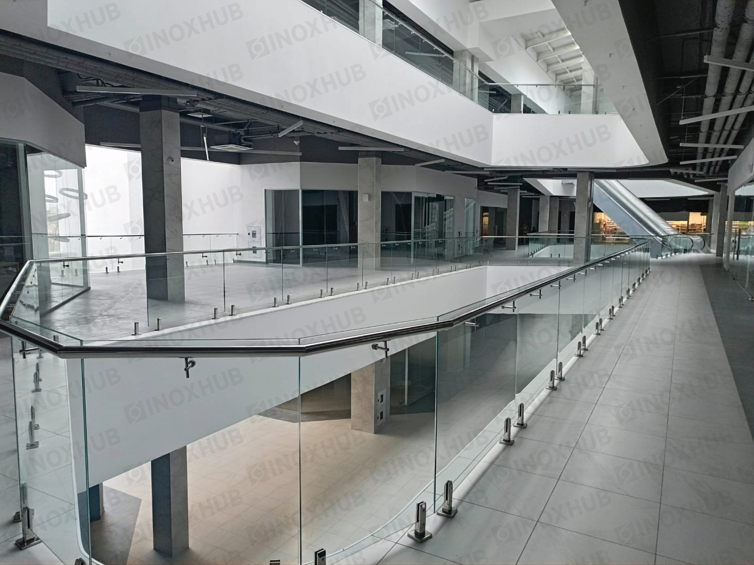 Проект стеклянные ограждения в ТЦ г. Ставрополь