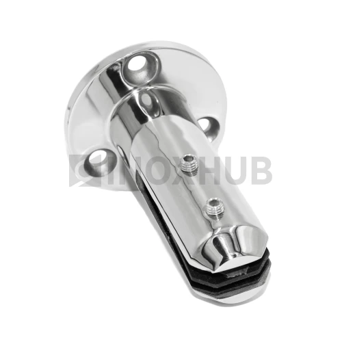 Напольный стеклодержатель литой круглый Ø50×160 мм, AISI 316, GRIT 600