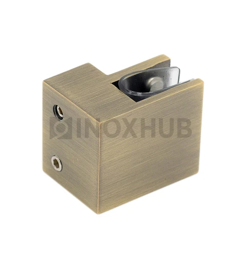 Держатель стекла (347 Bronze) торцевой горизонтальный, для штанги 30×10 мм, под Бронзу