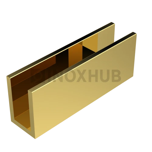 Профиль п-обр. (756 Gold), 19×13 мм L=3000, стекло 8.0 мм, алюминий, под Золото