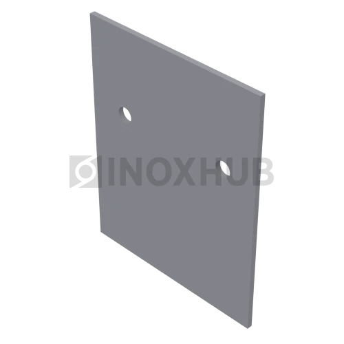 Торцевая заглушка на профиль 44Т, под стекло 12 мм, не анодированный алюминий