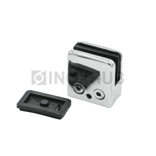 Стеклодержатель штамп. квадратный Ø38.1 мм, стекло 8.0 мм, AISI 304, GRIT 600