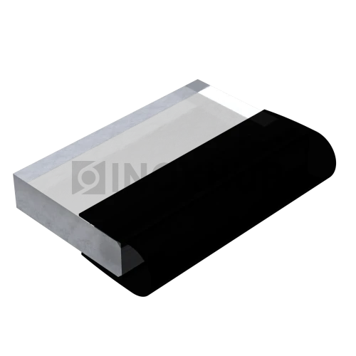 Профиль (212-8 BLC), L=3000, стекло 8.0 мм, ПВХ Черный мат