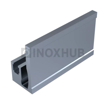 Профиль-упор на стену (716 al), L=2200, полированный алюминий