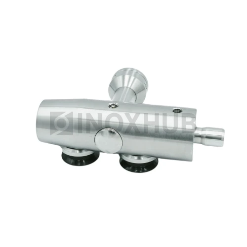 Фитинг (730 SSS) с осью стена-фрамуга под зенковку, нерж. сталь матовая