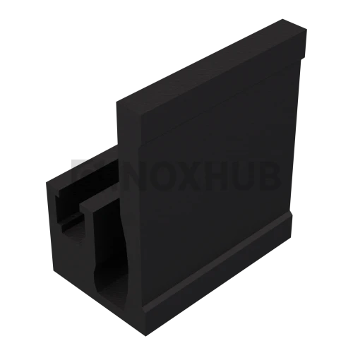 Профиль-упор на стену (716 BLC), L=2200, алюминий, Черный мат