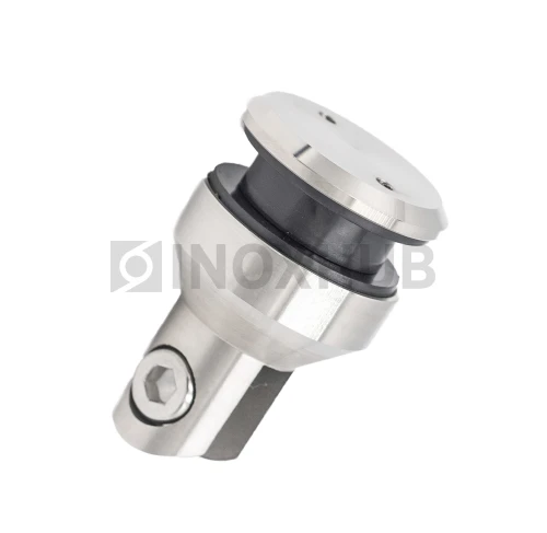 Точечное крепление (545а SSS) стекло-штанга без зенковки, AISI 304, нерж. сталь матовая