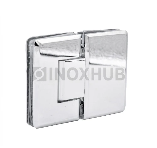 Петля (303 PBrass) стекло-стекло 180° (с фаской), латунь, полированный хром