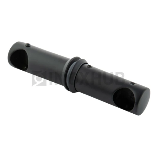 Ручка регулируемая (660 BLC) под трубу Ø19 душевая, торцевой держатель, Черный мат