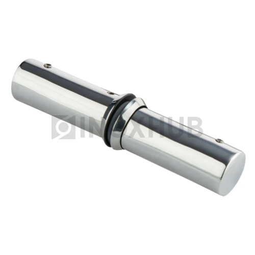 Ручка регулируемая (660 PSS) под трубу Ø19 душевая, торцевой держатель, нерж. сталь полированная