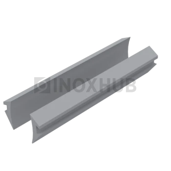 Уплотнитель для П швеллер 22 и П швеллер 24, стекло 8.0 мм, серый