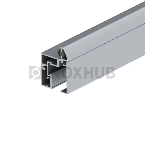 Комплект (804AL-L) дверной коробки в цельностеклянный проем, левый, 2086×2086×890 мм, Анодированный алюминий