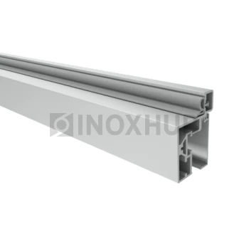 Профиль (804-6 AL) дверной коробки в цельностеклянный проем 6000 мм, Анодированный алюминий