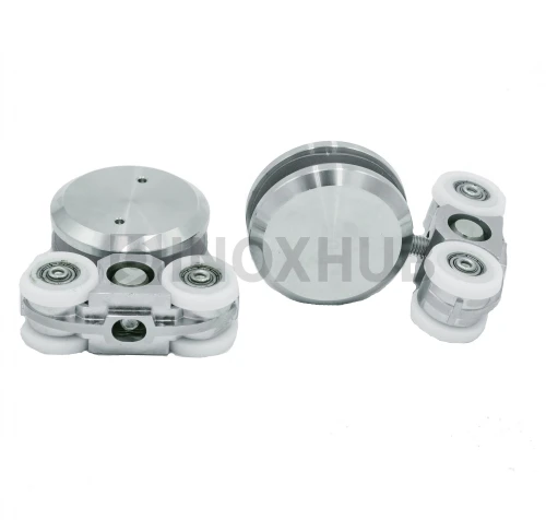 Комплект (612 aura) большой, 2 каретки, 2 стопора, 1 направляющая, нерж. сталь матовая