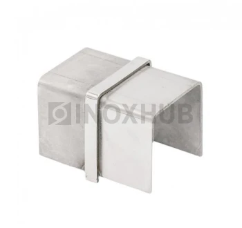 Соединительная муфта для поручня с пазом, 40.0×40.0 мм, AISI 304, GRIT 600