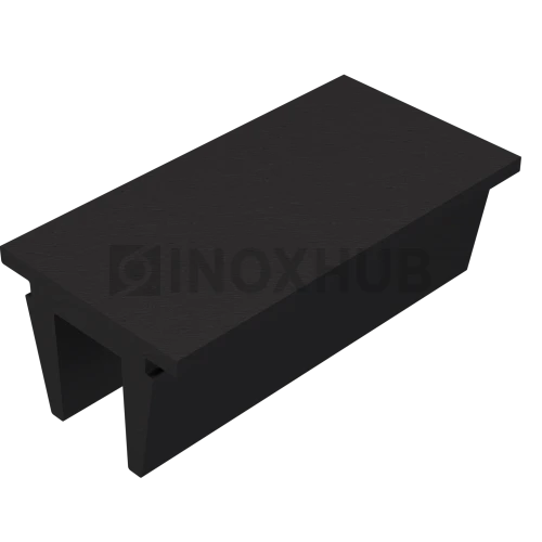 Заглушка (764 BLC) для профиля 763 756, L=1000 мм, алюминий, Черный мат