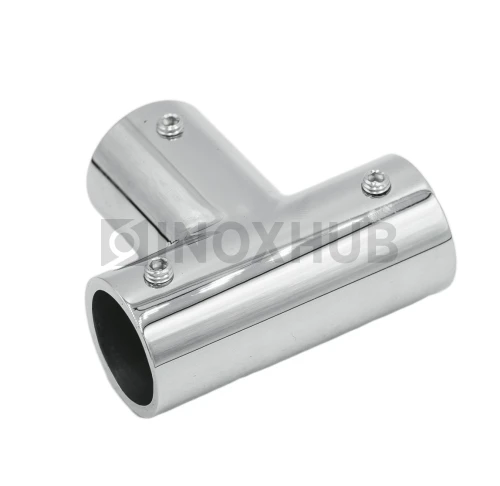 Соединитель-тройник (902 PSS)  штанги Ø19 мм, нерж. сталь полированная