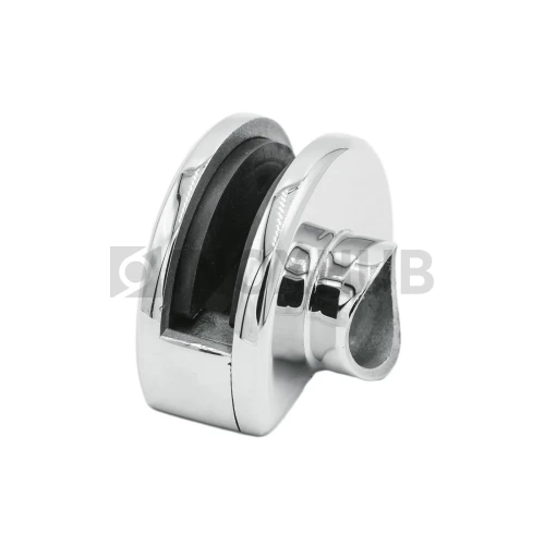 Стеклодержатель одинарный зажимной Ø38.1×60.0 мм, стекло 8.0 мм, AISI 304, GRIT 600