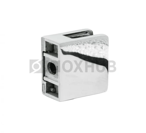 Стеклодержатель литой квадратный на плоскость, стекло 8.0 мм, AISI 304, GRIT 600