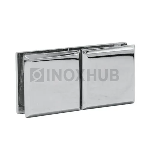 Коннектор (724 PC) стекло-стекло 180°, полированный хром