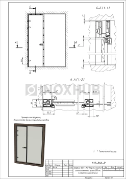 Профиль (804-6 AL) дверной коробки в цельностеклянный проем 6000 мм, Анодированный алюминий