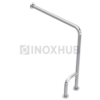 Поручень одноопорный в пол левый, Ø38 мм, AISI 201, GRIT 600