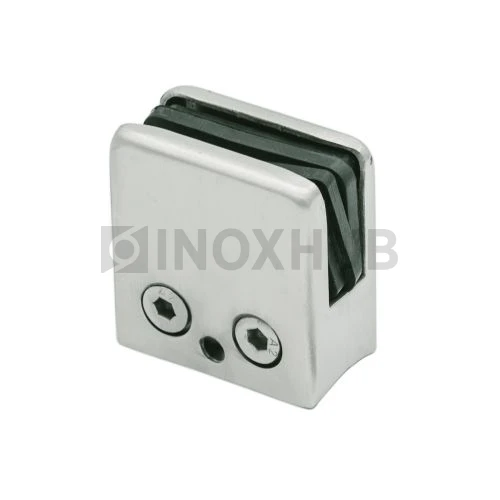 Стеклодержатель штамп. квадратный Ø38.1 мм, стекло 8.0 мм, AISI 304, GRIT 320