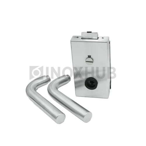 Защелка сантех. (85-1 SSS) с индикатором, с притвором, с отв. частью на стену, нерж. сталь матовая