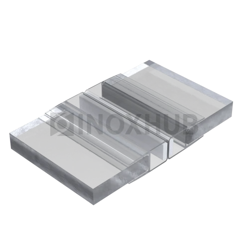 Профиль (209А-8 CL) магнит белый 180º, L=2200 (1компл/2 шт), стекло 8.0 мм, ПВХ прозрачный БЕЛЫЙ