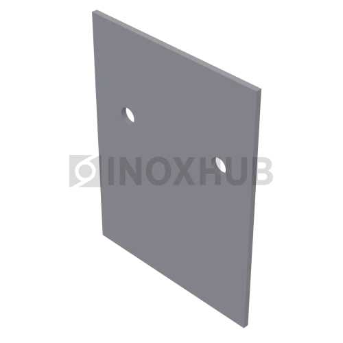 Торцевая заглушка на профиль 44Т, под стекло 10 мм, не анодированный алюминий