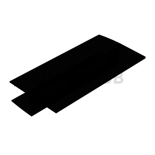 Профиль (204-8 BLC), L=3000, стекло 8.0 мм, ПВХ Черный мат