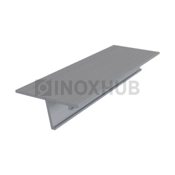 Крышка 28.5 на профиль 102 для стекла 10-12 мм, L=6000, не анодированный алюминий