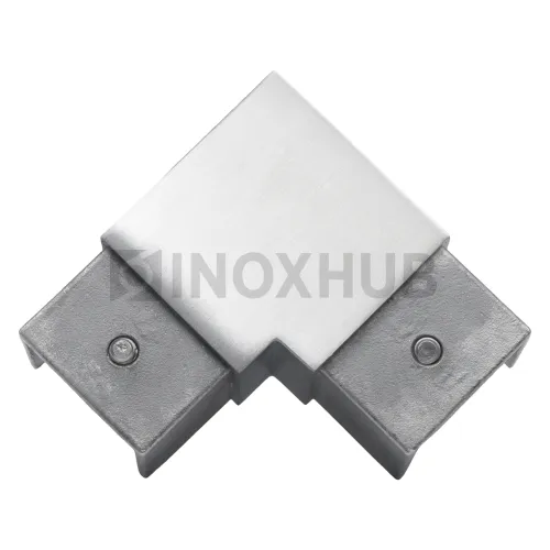 Отвод для поручня с пазом, 40.0×40.0 мм, AISI 304, GRIT 320