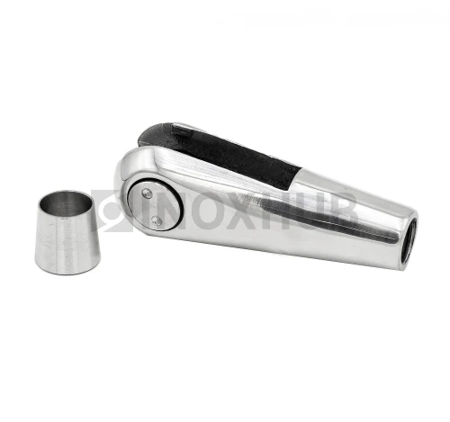 Наконечник для крепления тяги левый, М16 шаг Р=2, AISI 316, GRIT 320