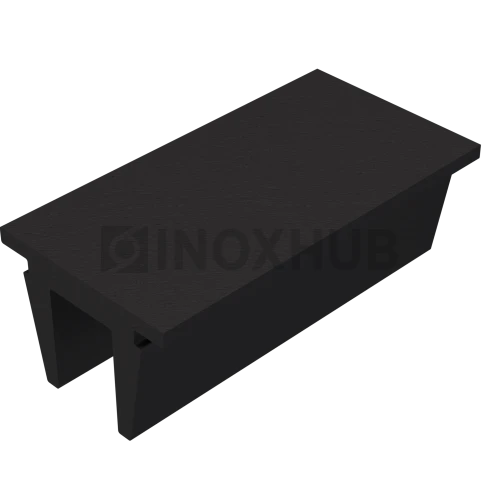 Заглушка (764 BLC) для профиля 763 756, L=1000 мм, алюминий, Черный мат