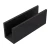 Профиль п-обр. (756-10-3000 BLC), 19×14 мм L=3000, стекло 10.0 мм, алюминий, Черный мат
