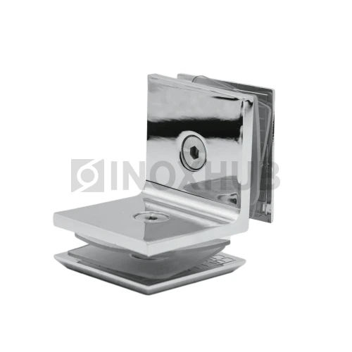 Коннектор (725 PC) стекло-стекло 90°, полированный хром