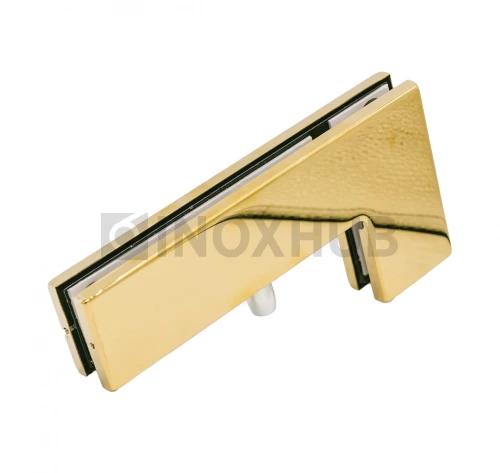 Фитинг угловой (140 Gold) на фрамугу с осью, стекло 10-12 мм, под Золото