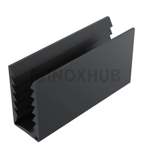 Уплотнитель в профиль 587 (30×17), ПВХ черный, 1 пог.м