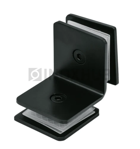 Коннектор (735 BLC) стекло-стекло 90°, Черный мат