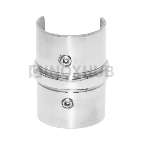 Соединительная муфта для поручня с пазом, Ø42.4 мм, AISI 304, GRIT 600