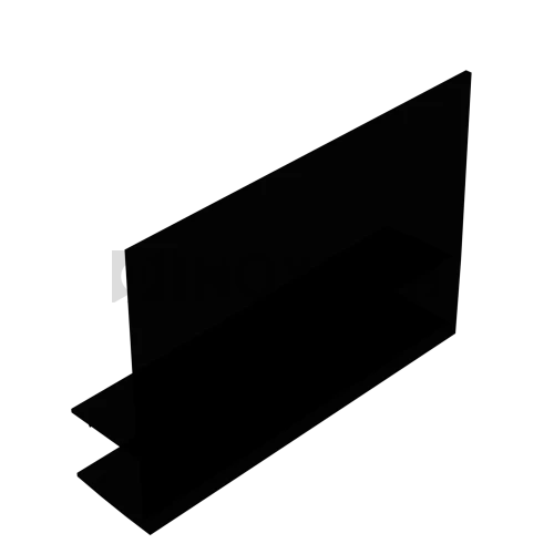Профиль (215-8 BLC) ус 25 мм, L=2200, стекло 8.0 мм, ПВХ Черный мат