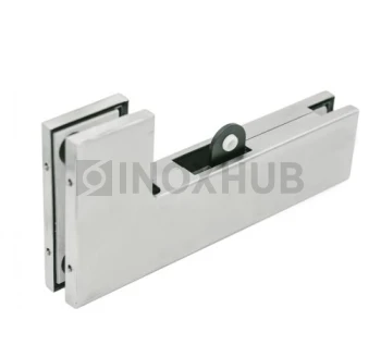 Фитинг угловой (140B SSS) на фрамугу с ответной частью под замок, со стопором, нерж. сталь матовая