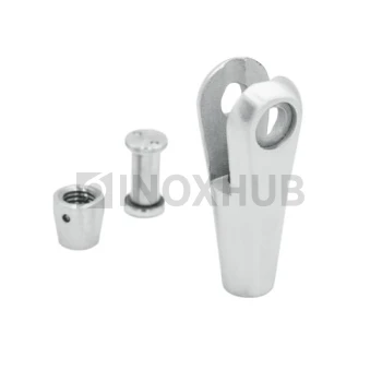 Наконечник для крепления тяги левый, M14 шаг Р=2, AISI 316, GRIT 320 