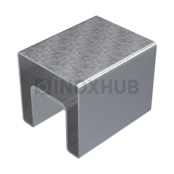 Поручень с пазом, 40.0×40.0 мм, L=6000, не анодированный алюминий
