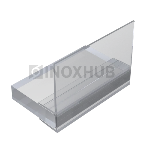 Профиль (215-8 CL) ус 25 мм, L=2200, стекло 8.0 мм, ПВХ прозрачный БЕЛЫЙ