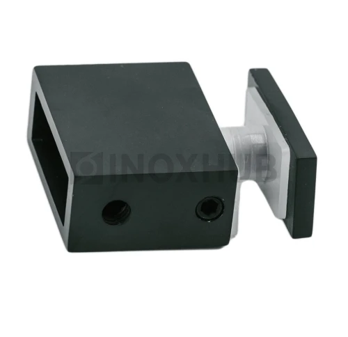 Держатель стекла (342 BLC) через отверстие, штанга 30×10 мм, Черный мат