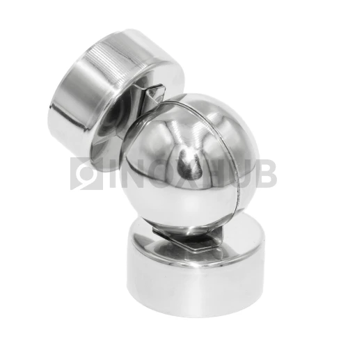 Поворот шаровой внешний для трубы или деревянного поручня, Ø50.8 мм, AISI 304, GRIT 600