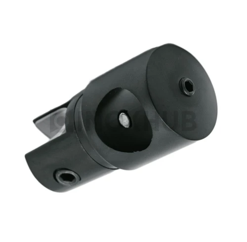 Держатель стекла (914 BLC) сквозной, штанга Ø19 мм, Черный мат